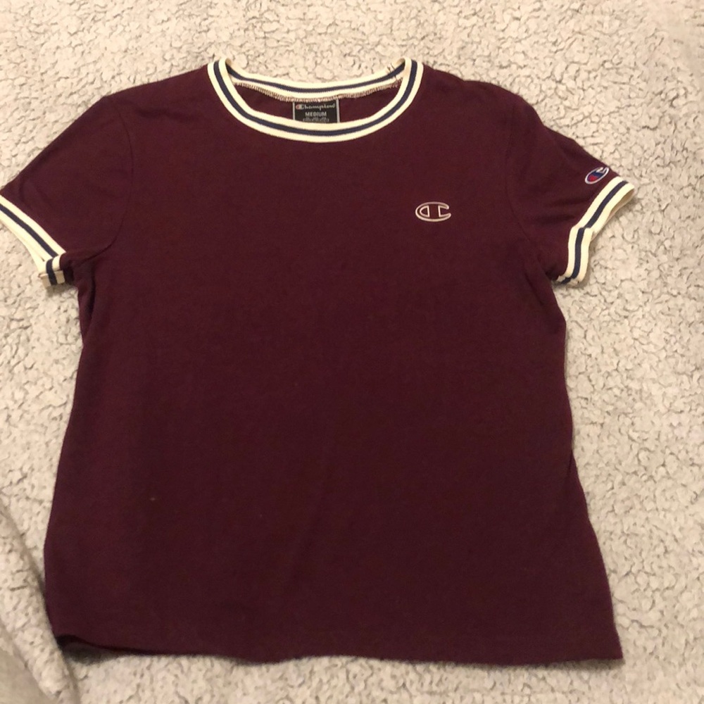 maroon champion t-shirt